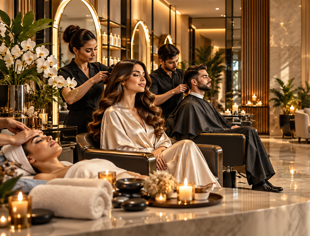 A quiet, welcoming salon space